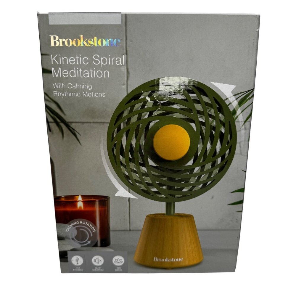 Brookstone Kinetic Neutral Tone‎ Spiral Meditation Desk Toy Mindfulness DeStress